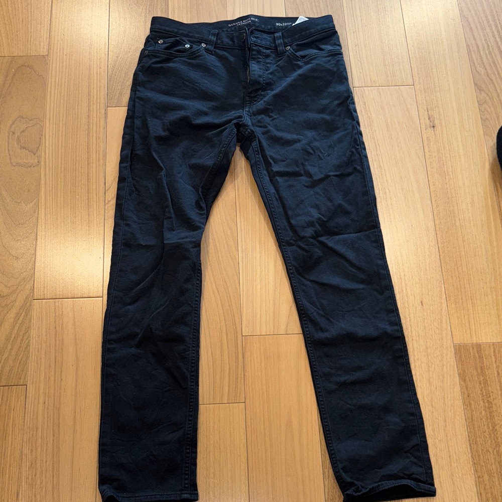 Banana Republic Slim Black Men's traveler pants